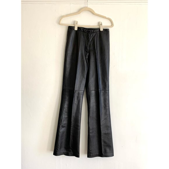 Vintage Danier Leather Pants, Black, Small - Picture 1 of 7